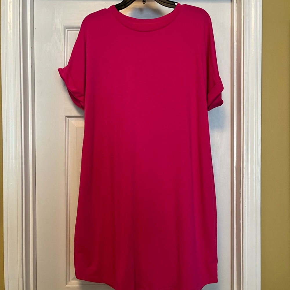 Crown & Ivy Vibrant Pink Mini Dress